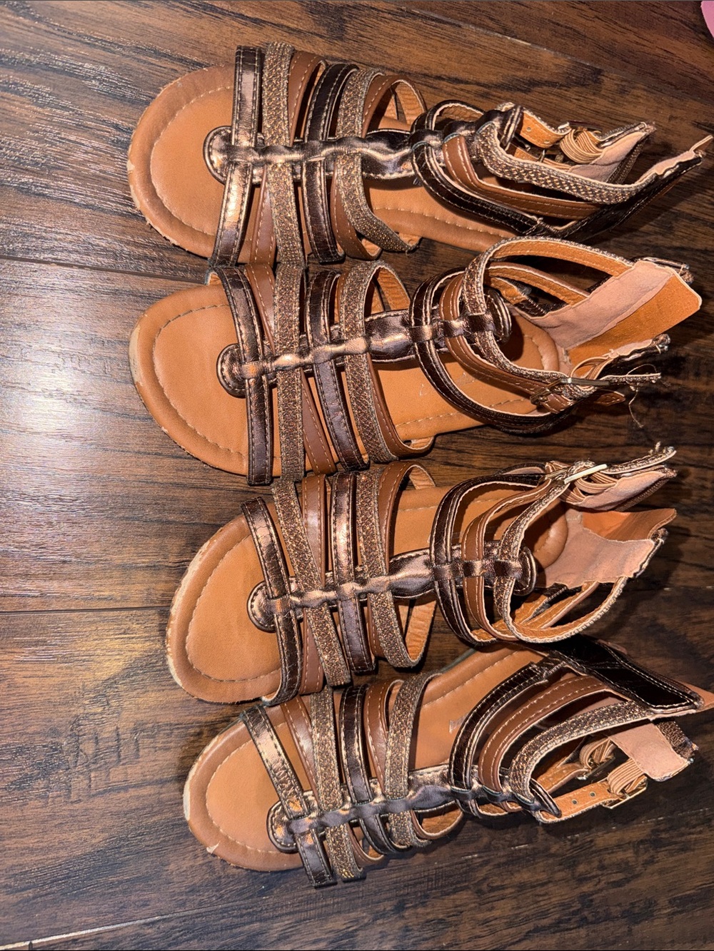 Women’s Strappy Gladiator Sandals in Brown